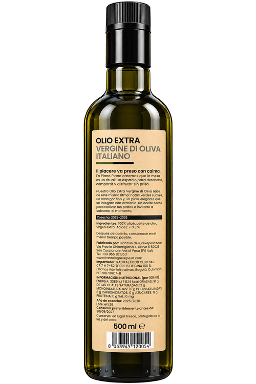 Aceite de oliva virgen extra 100% italiano